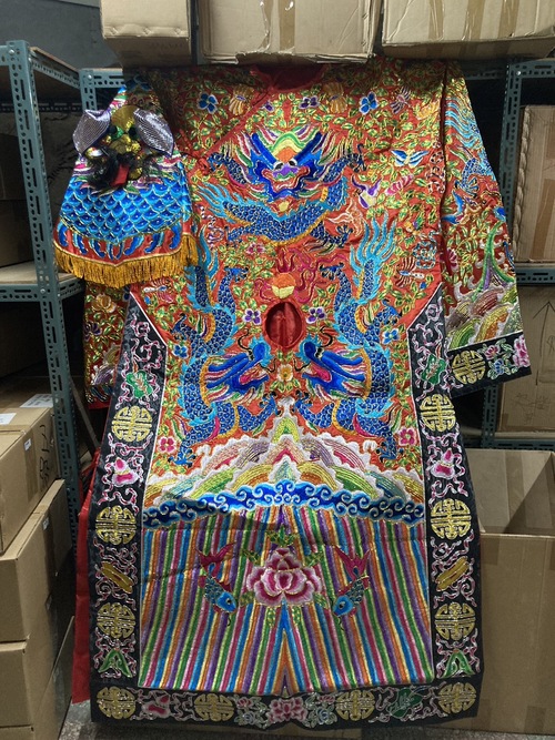 半凸手工蔥文武袍有腰帶五方示意圖