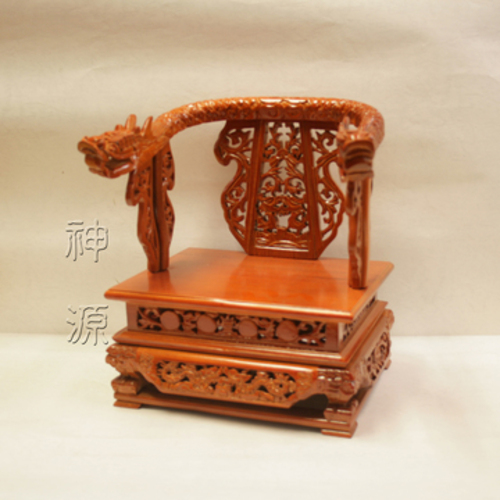 雙龍屈椅8寸8神明用/4寸高<br>內徑尺寸:寬19公分*深17公分示意圖