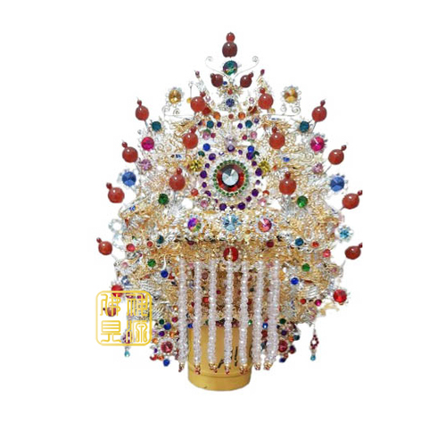 銅帽特級媽祖帽8寸雙色示意圖