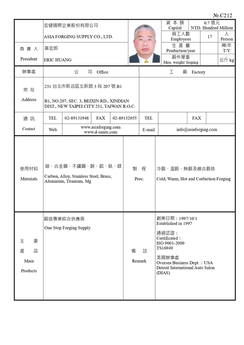 宏健國際企業股份有限公司示意圖