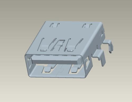U3FA-RD05(Right Angle/ Dip Type/ Body14.00L/ CH1.60mm)示意圖