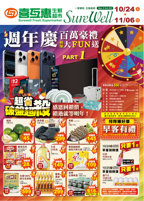 週年慶百萬豪禮轉賺大FUN送示意圖