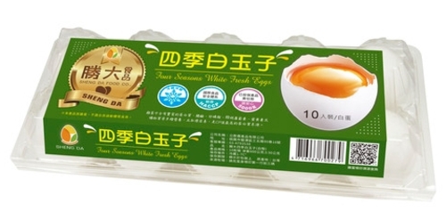 洗選白蛋 <br>勝大食品洗選蛋10入/盒-四季白玉子示意圖