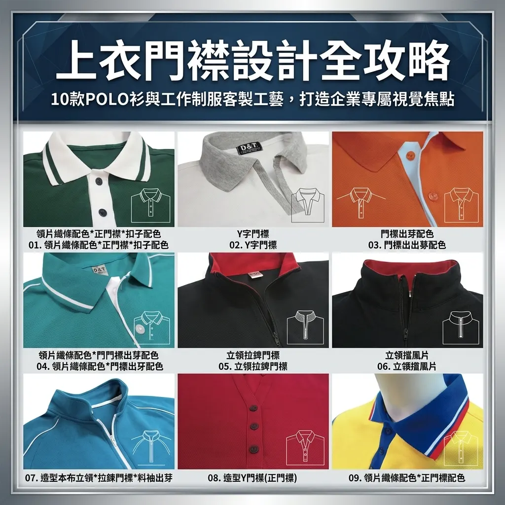 上衣門襟設計全攻略：10款POLO衫與工作制服客製工藝，打造企業專屬視覺焦點