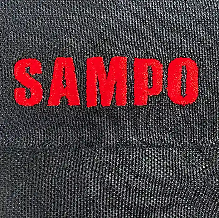SAMPO 聲寶家電 企業制服工程服紅色Logo刺繡 團體服刺繡範例 D&T衣的廠