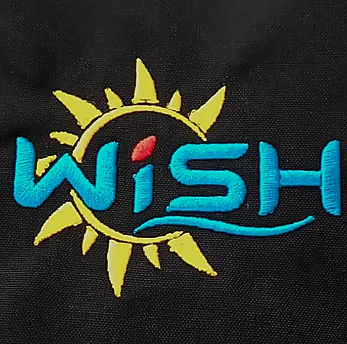 WISH 陽光芒射美式潮流外套刺繡 團體服刺繡範例 D&T衣的廠