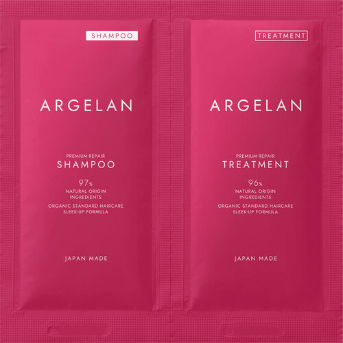 ARGELAN 修護滋養極萃精油洗髮乳＆潤髮乳一日試用裝示意圖
