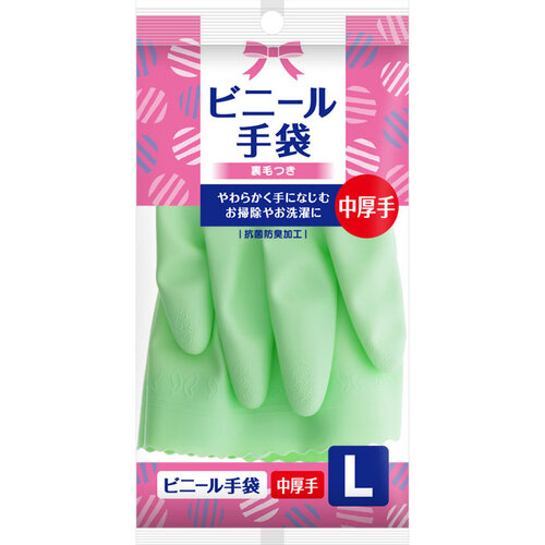 matsukiyo 家務專用手套 普通型 L (綠色)示意圖