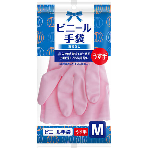 matsukiyo 家務專用手套 薄型 M (粉紅)示意圖
