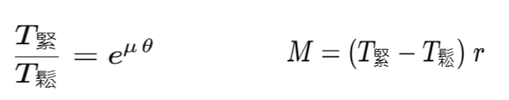 皮帶的鬆邊和緊邊張力