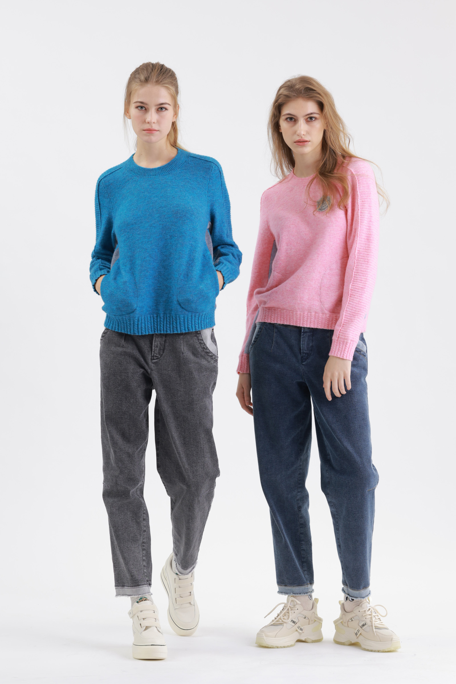 肌理組織保暖針織上衣示意圖