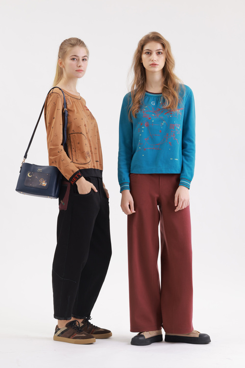 刺繡經典款上衣示意圖