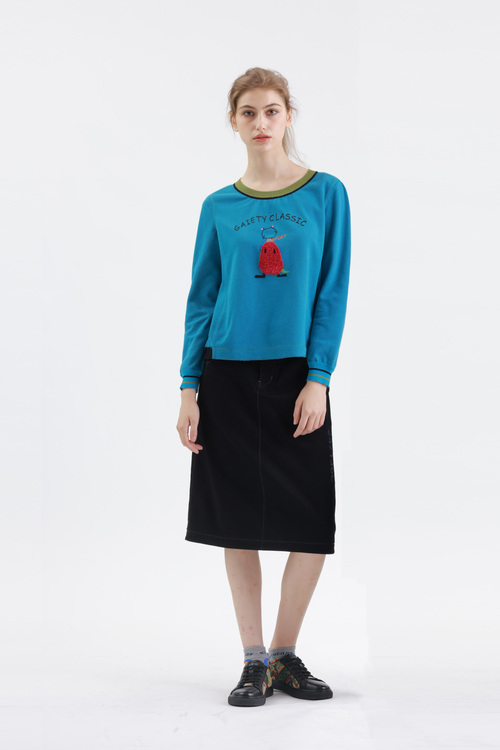 稚趣毛巾繡上衣示意圖