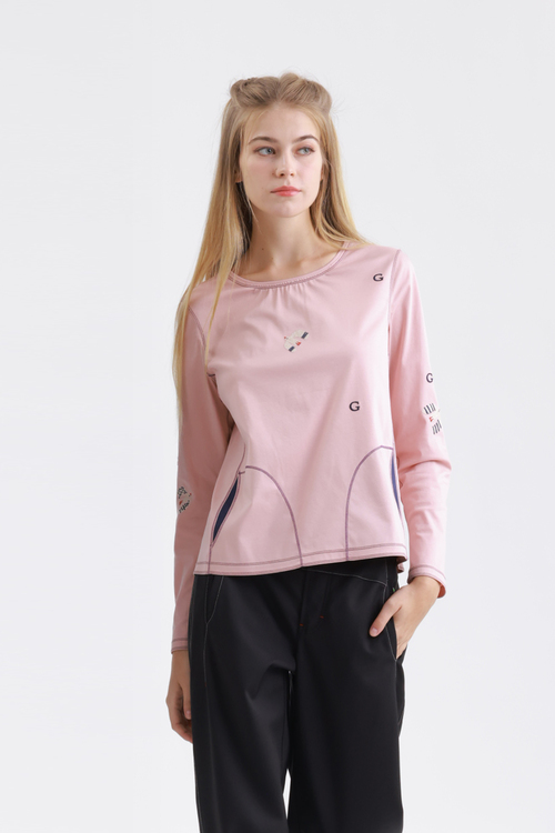 刺繡修身T恤示意圖