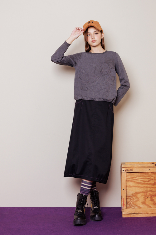 繁花貼布繡T恤示意圖