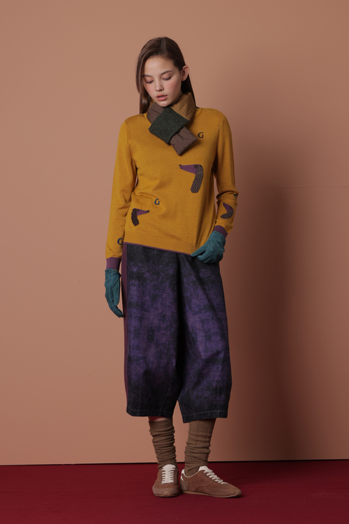 紫霧層韻大寬褲示意圖