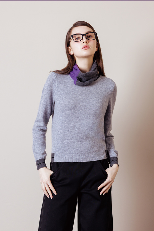 經典親膚羊絨針織圍巾示意圖