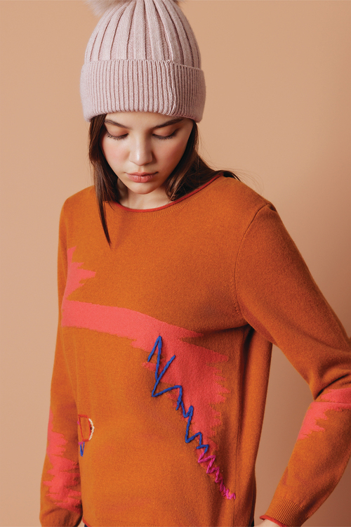 手繡純羊毛上衣示意圖