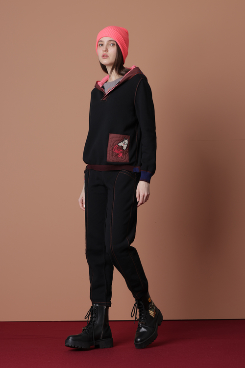 柔軟親膚內刷毛休閒褲示意圖