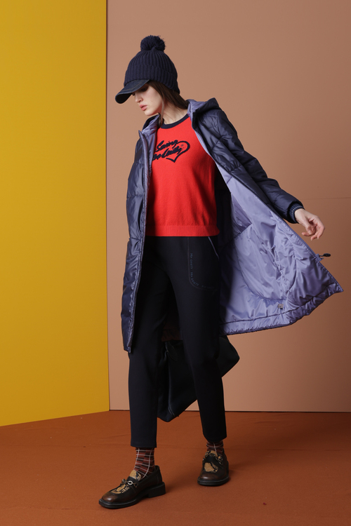 高密度彈性內刷毛9分褲示意圖