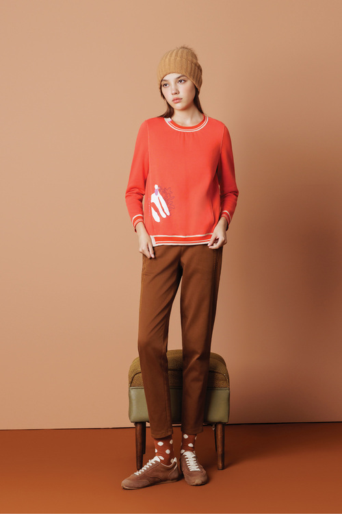 稚趣印花輕刷毛衛衣示意圖