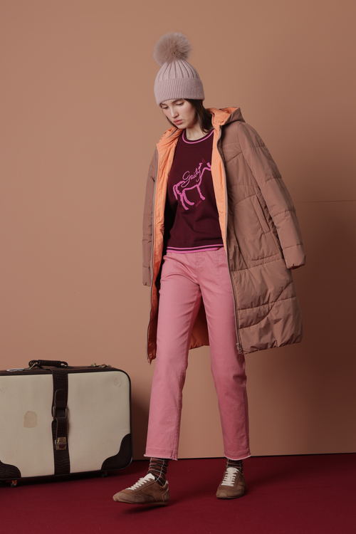 利落剪裁彈性合腿9分褲示意圖