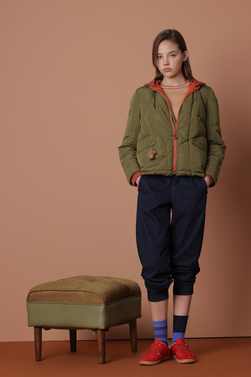 野徑暖陽帶帽羽絨外套示意圖