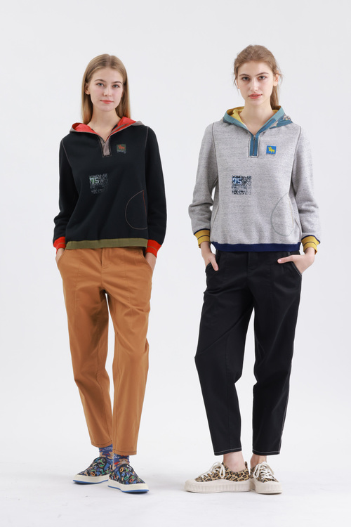 柔軟內刷毛連帽上衣示意圖