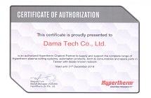 Certificate of Hypertherm