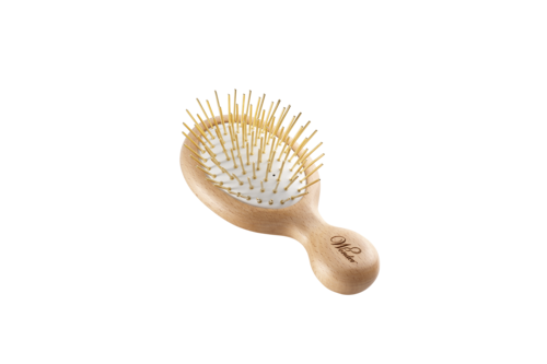 原木柄-磁灸24K純金離子梳針示意圖