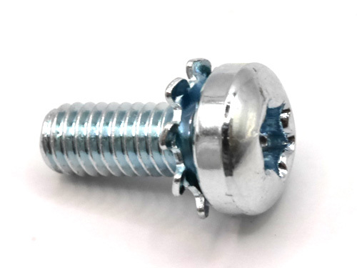 DIN7985 Pan Head Machine Screw With External Serrated Toothed Lock Washer示意圖
