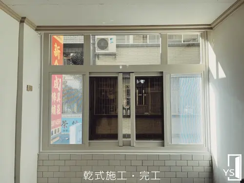 鋁窗乾式包框示意圖