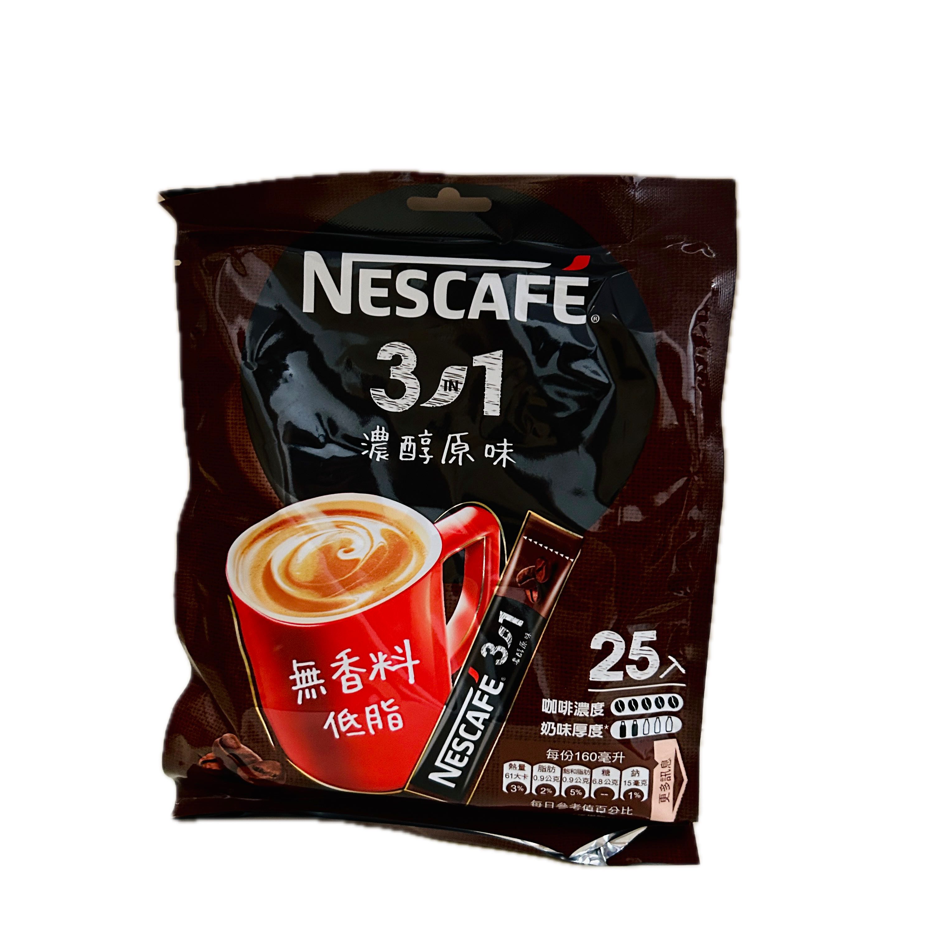 雀巢咖啡袋濃醇25入3IN1示意圖