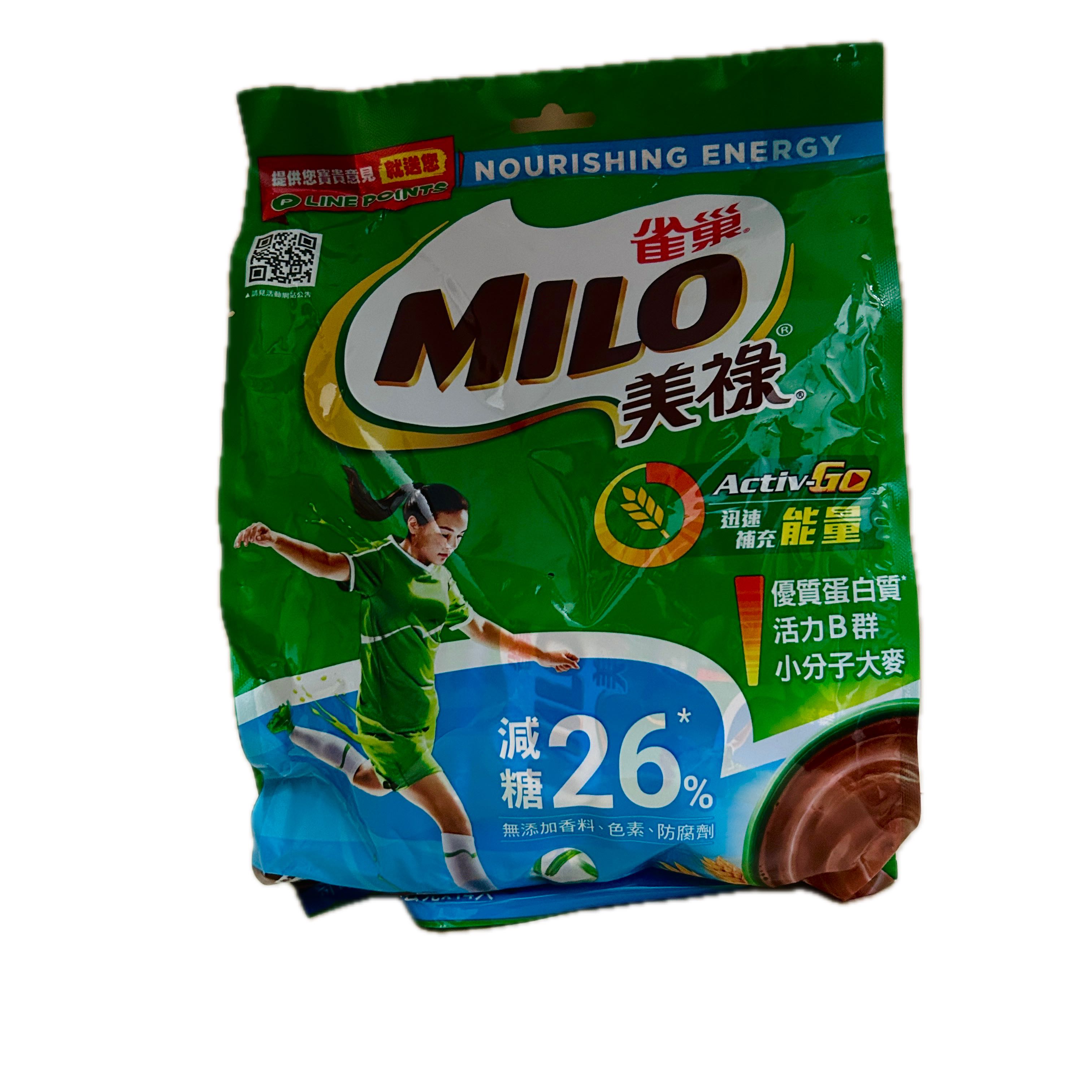 25G美祿麥芽巧克力減糖袋示意圖