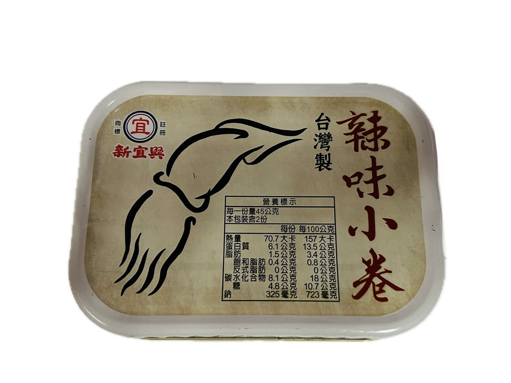 100G新宜興易開辣味小卷示意圖