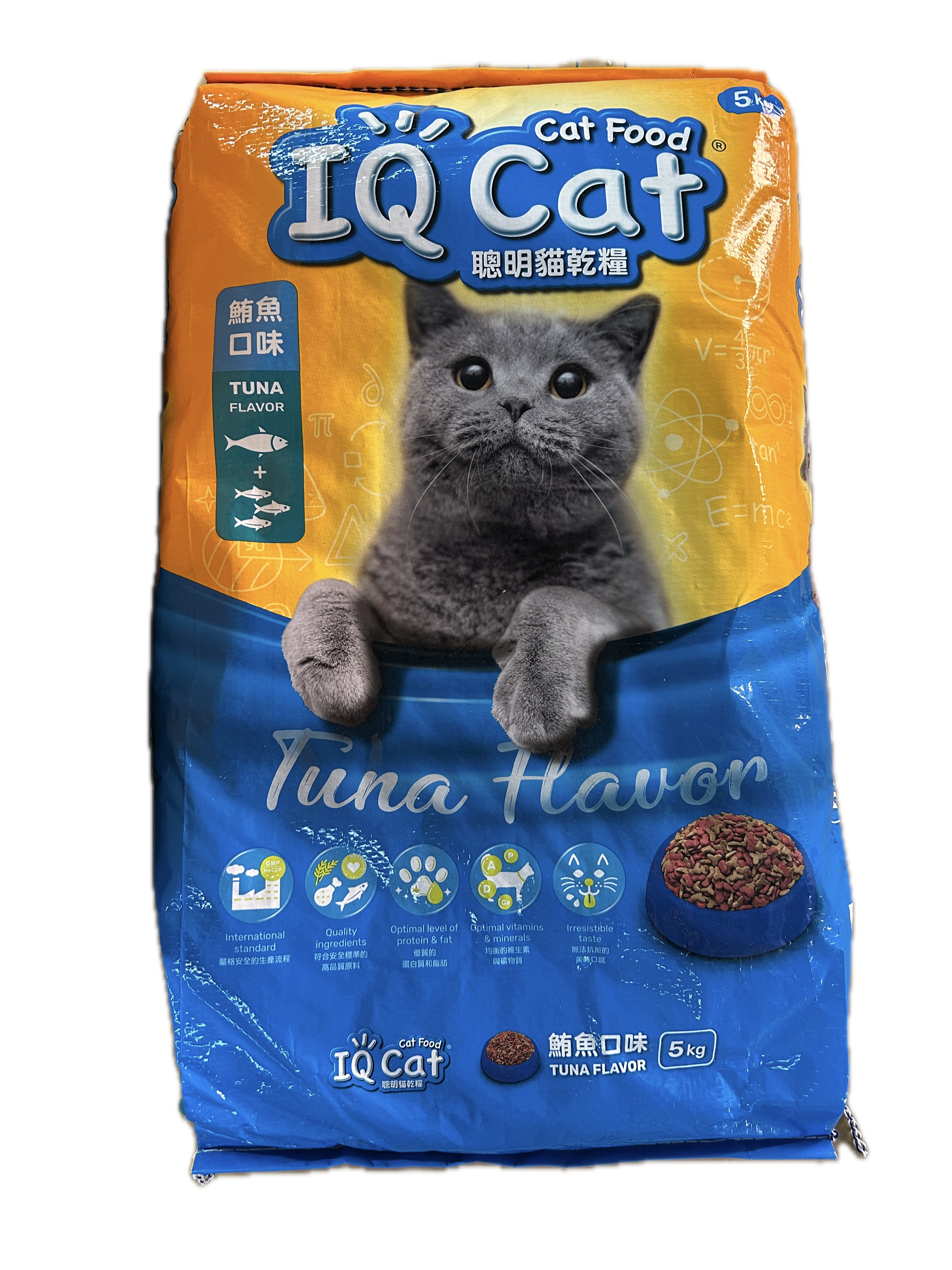 5KG IQ聰明貓糧成貓鮪魚示意圖