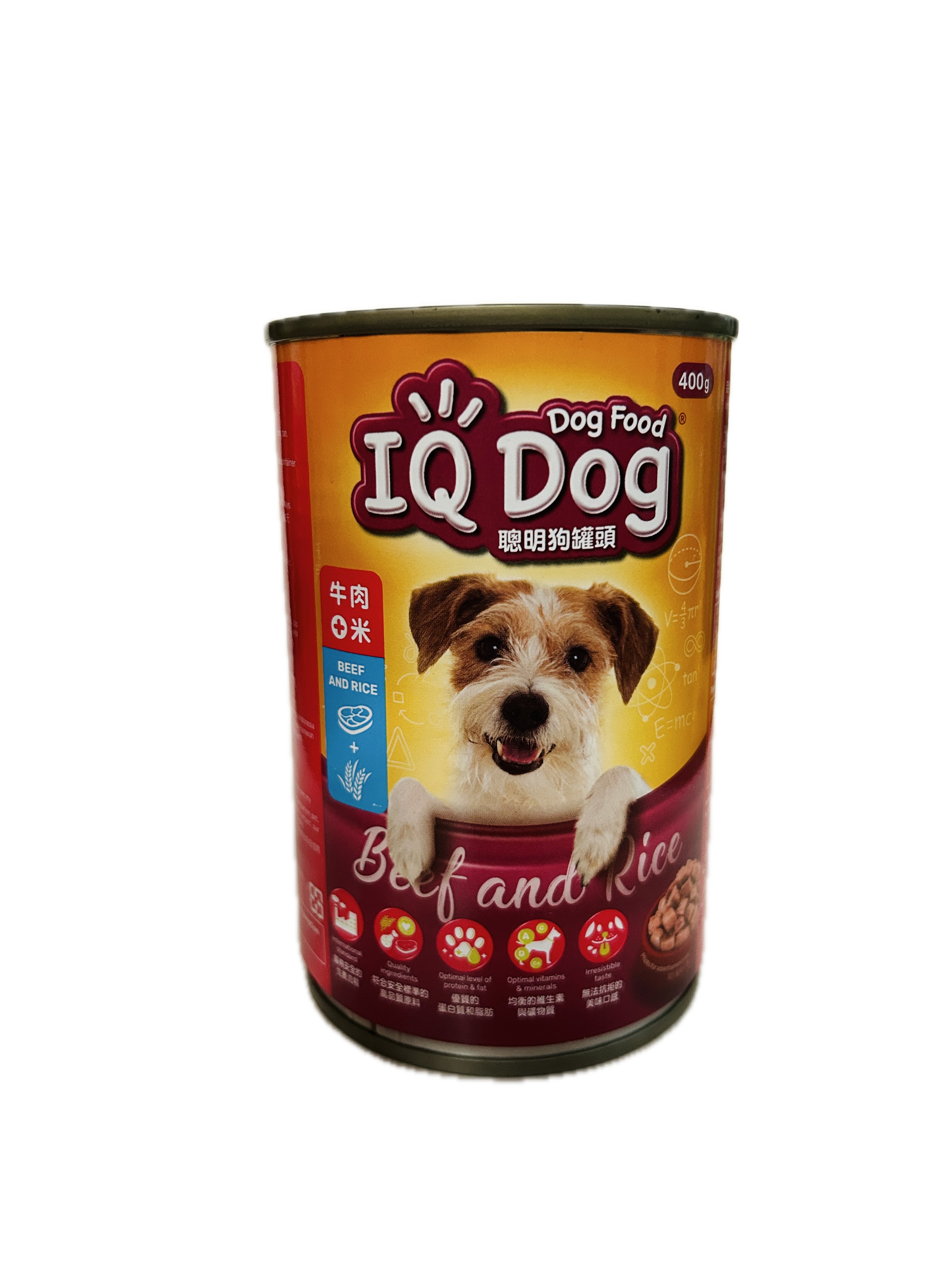 400G IQ聰明狗糧罐頭牛肉示意圖