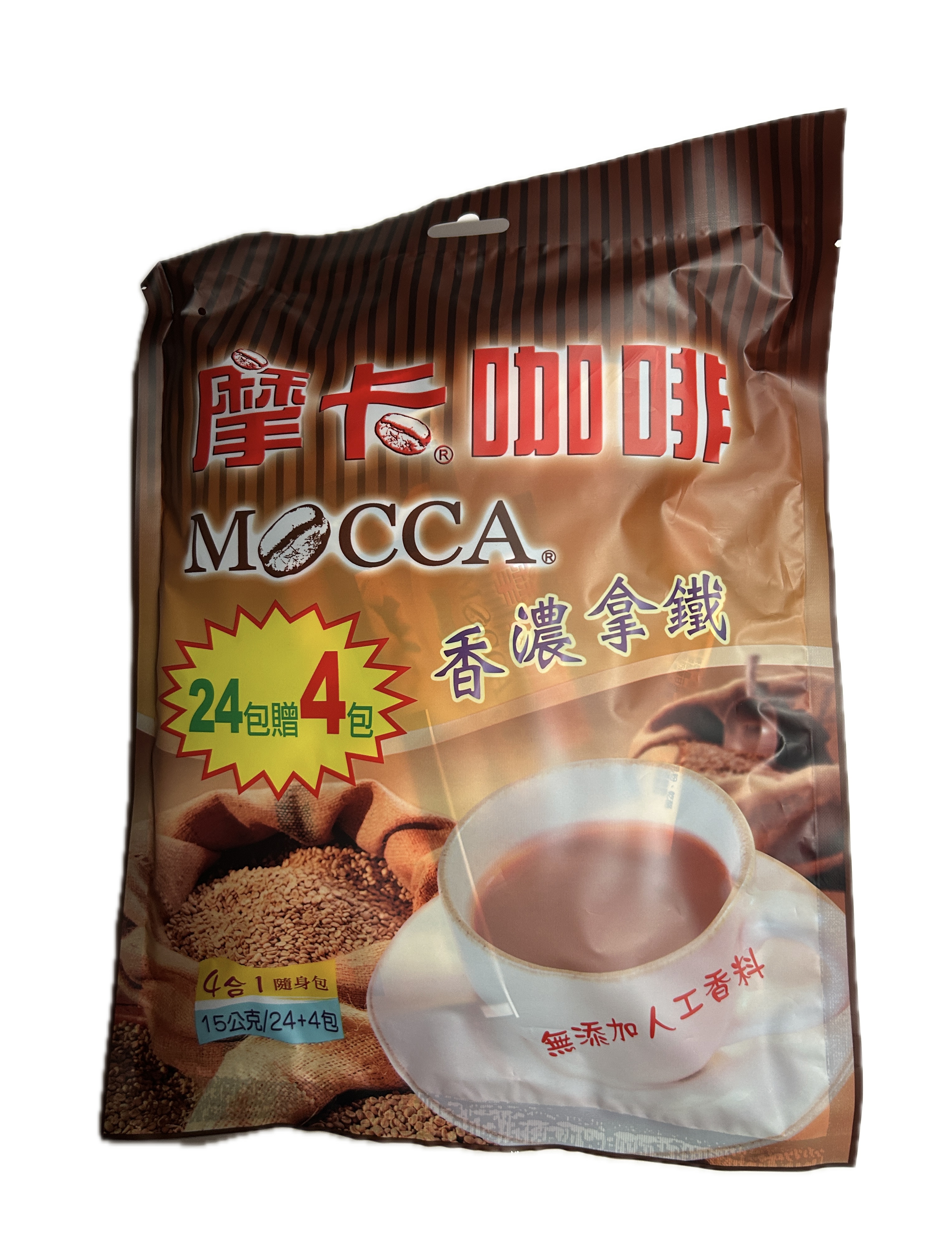 摩卡袋裝咖啡－拿鐵示意圖