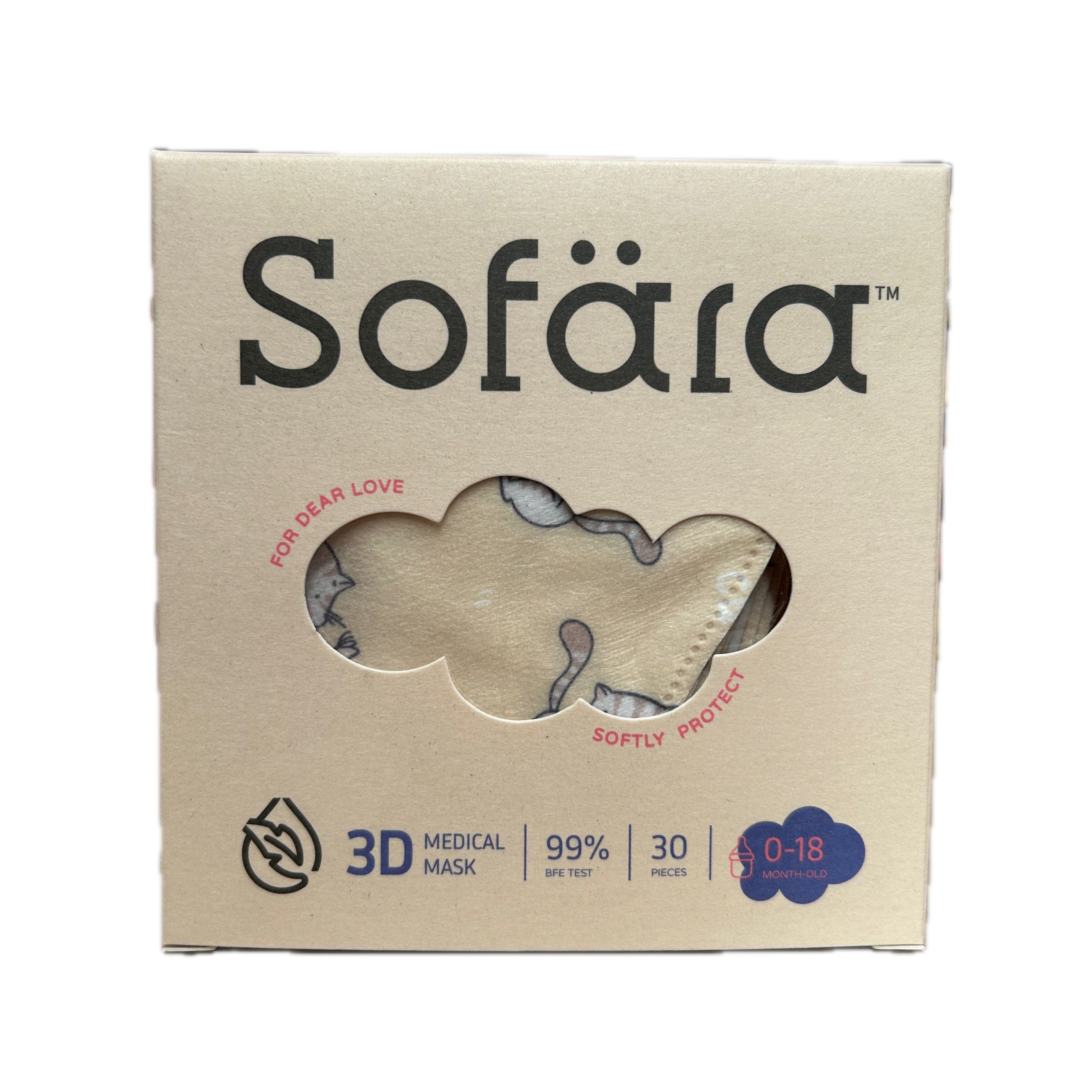 舒芙氧嬰兒3D口罩搗蛋貓示意圖