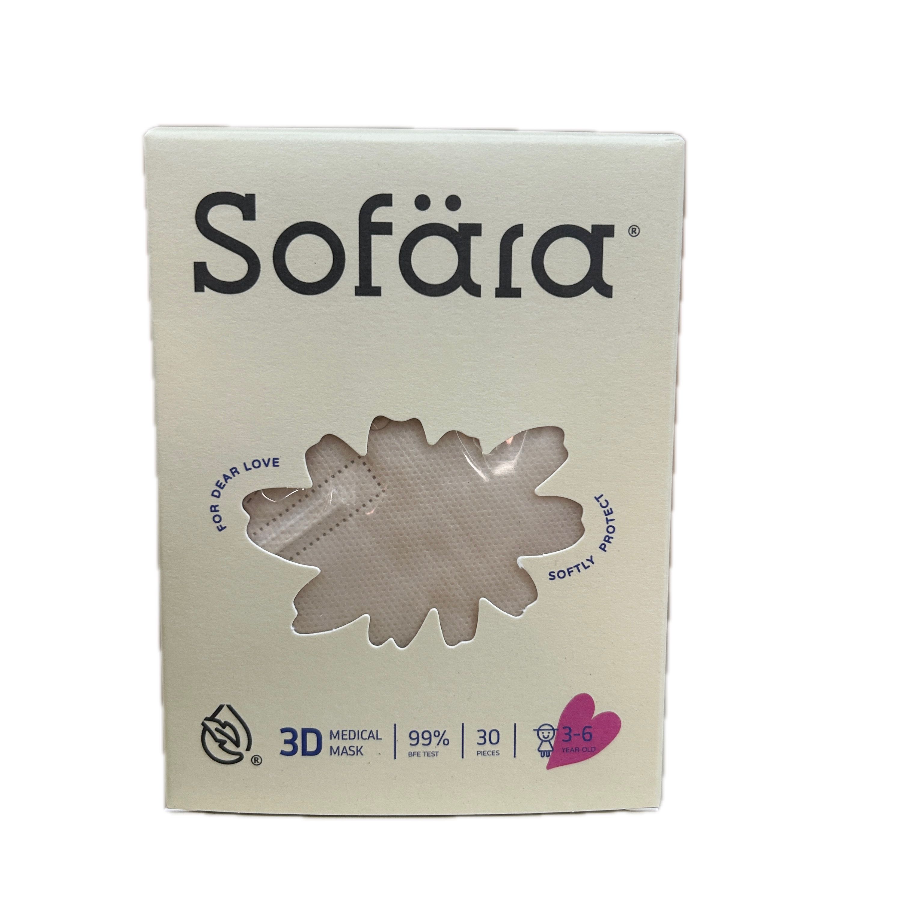 舒芙幼童3D口罩奶糖棕示意圖