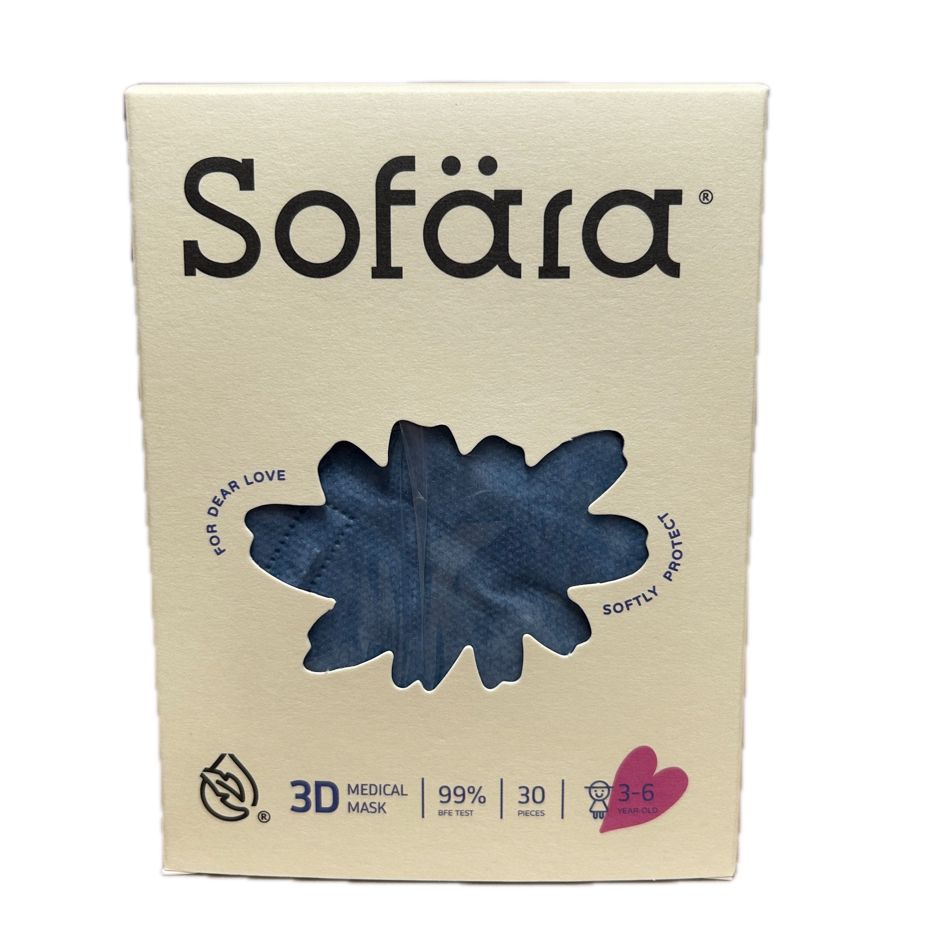 舒芙氧幼童3D口罩海灣藍示意圖