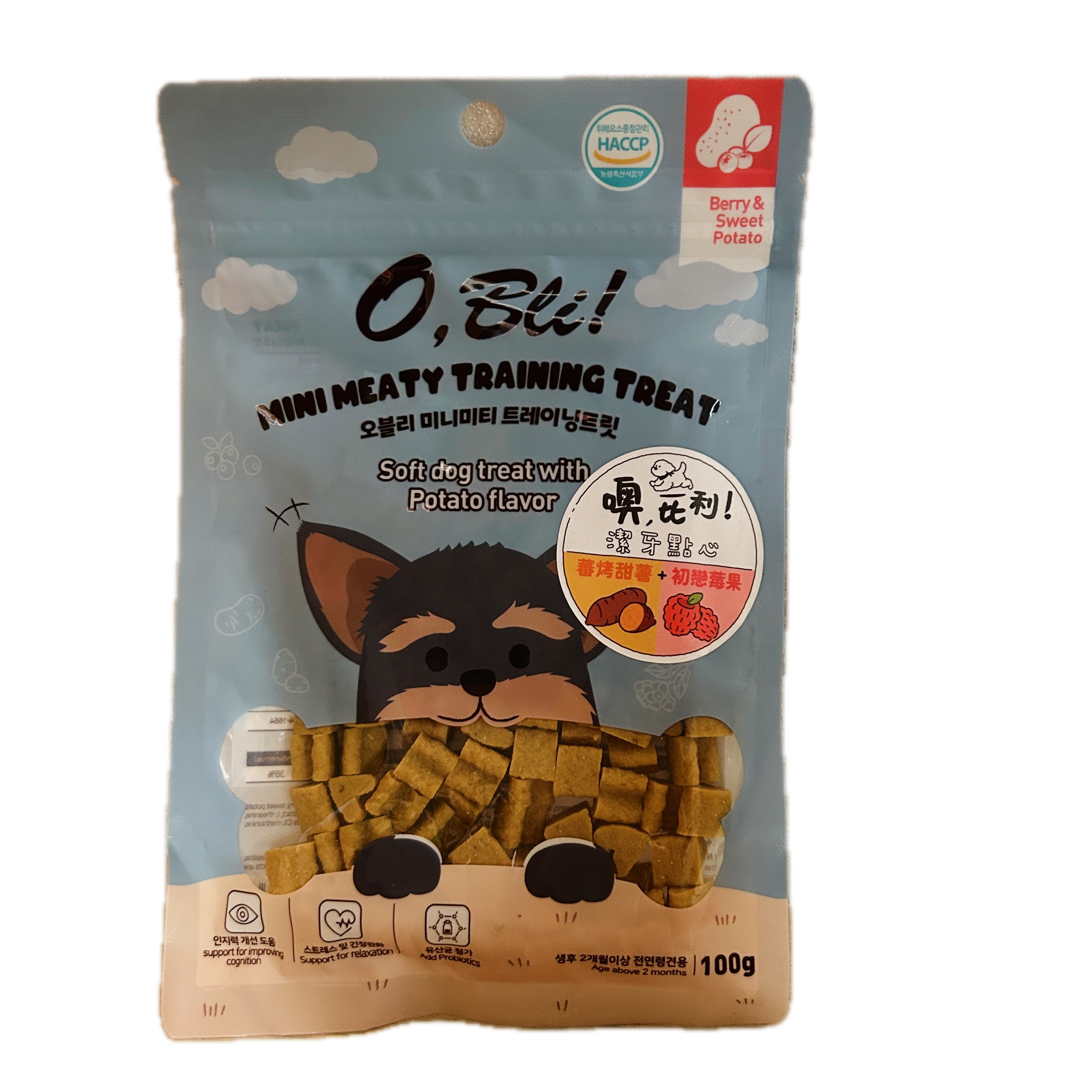 100G噢比利潔牙莓果加蕃薯示意圖