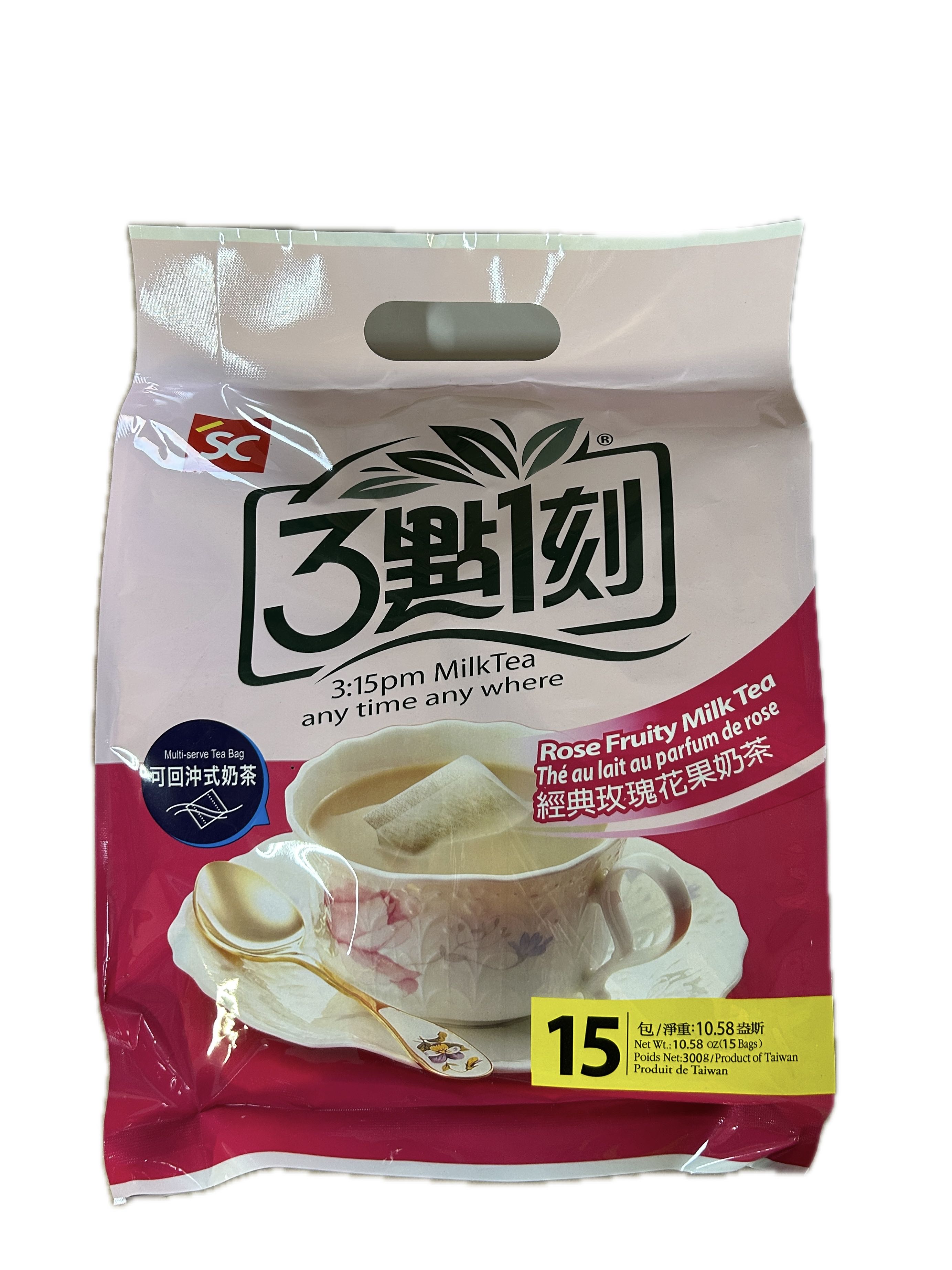3:15 15入玫瑰奶茶袋示意圖