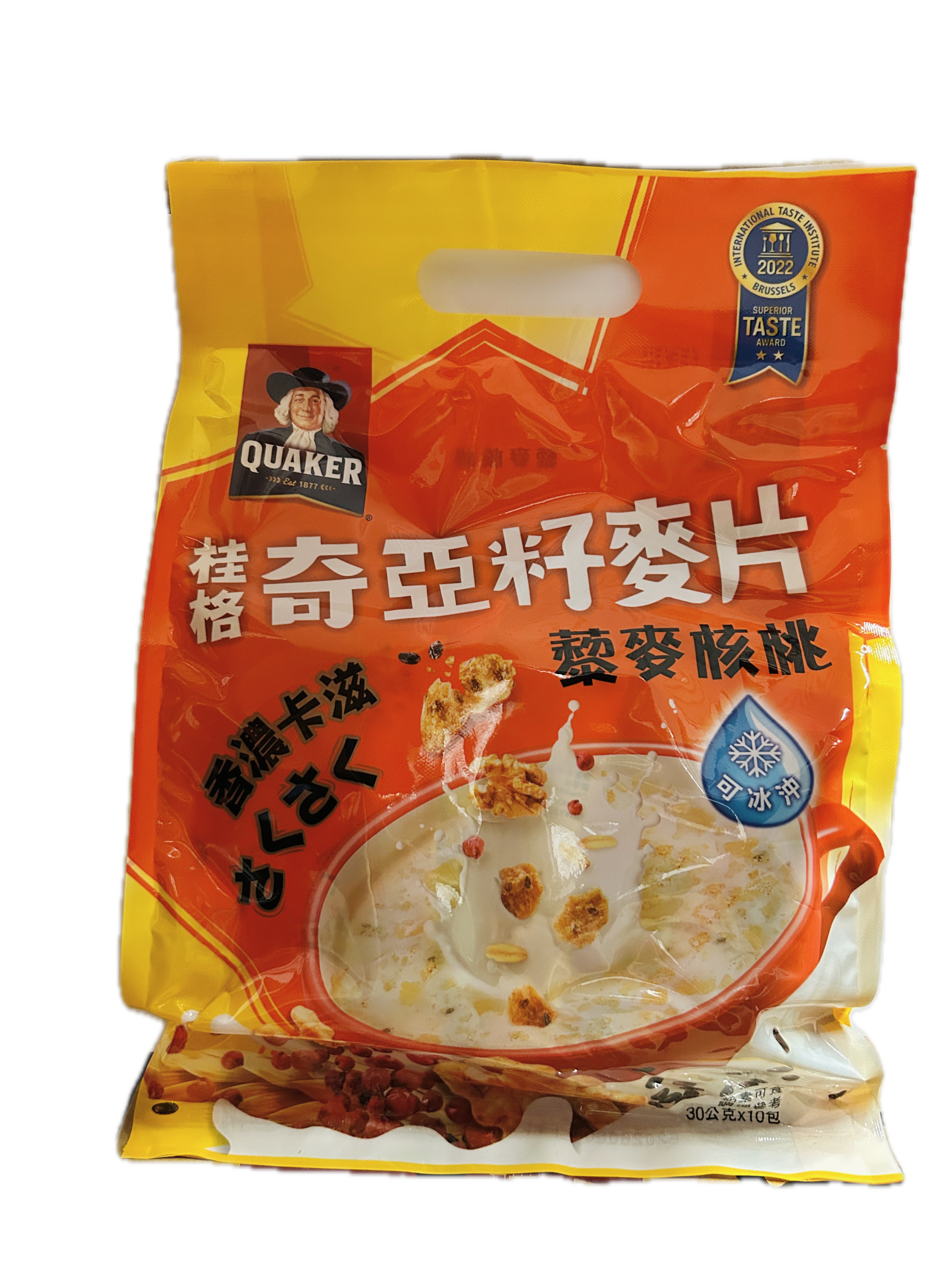 桂格奇亞籽麥片藜麥核桃示意圖