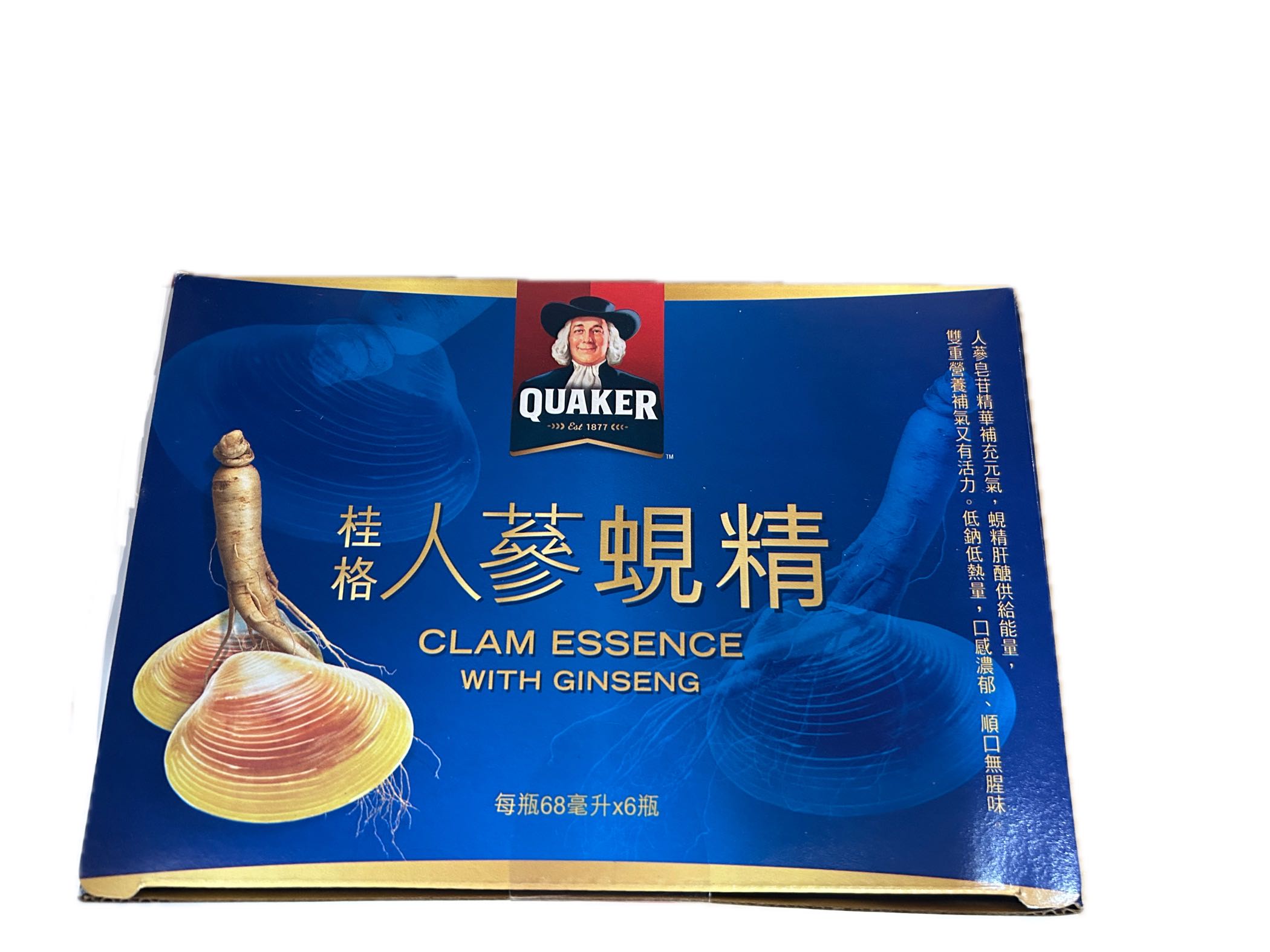 桂格人蔘蜆精盒裝示意圖