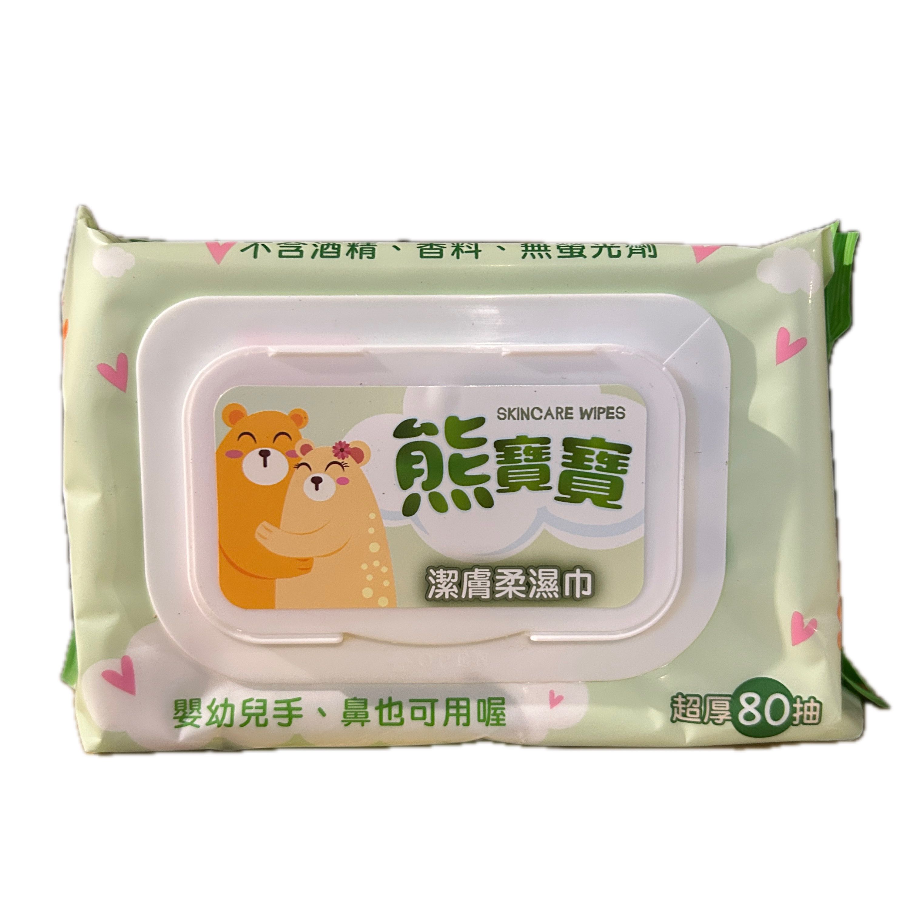 熊寶寶超厚濕巾80抽加蓋示意圖