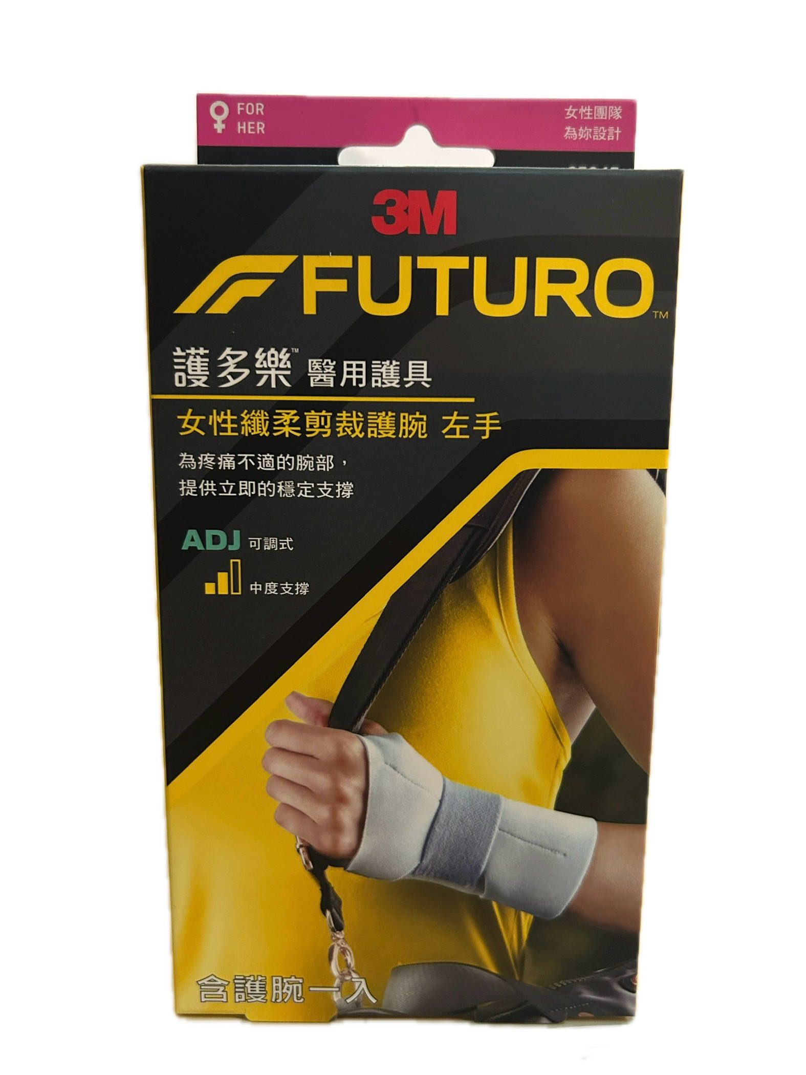 95345纖柔高支撐護腕左手示意圖