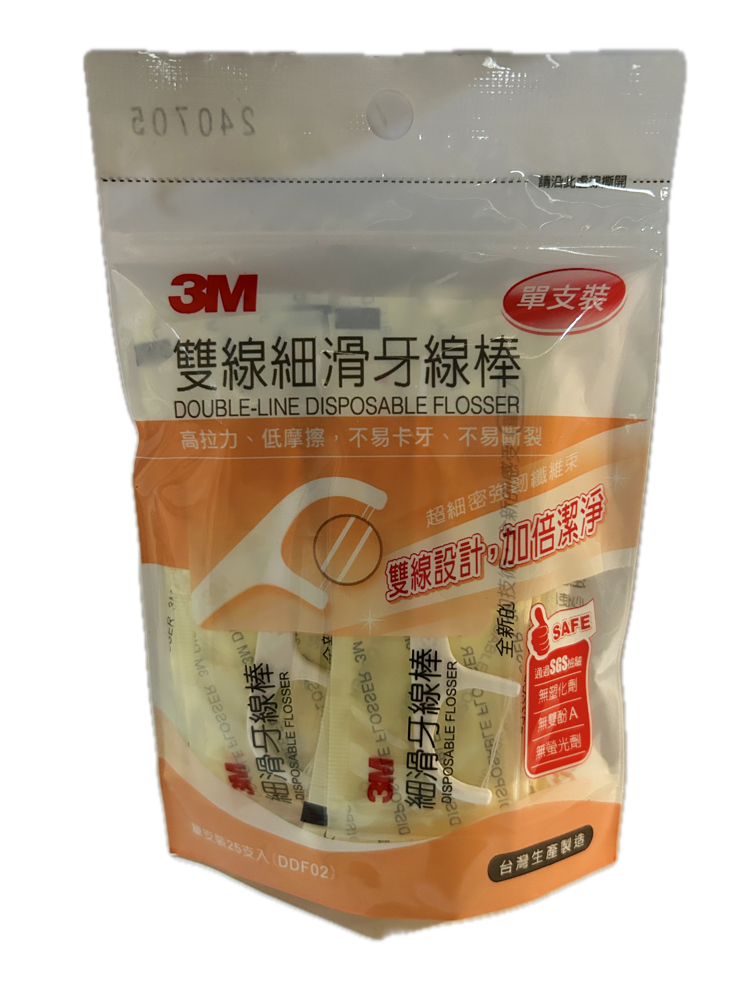 3M雙線細滑牙線棒單支25示意圖