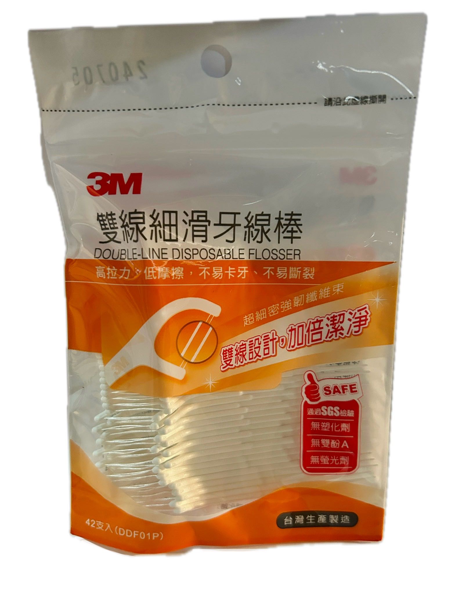 3M雙線細滑牙線棒散裝42示意圖