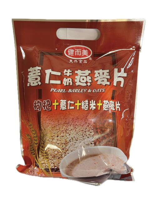 18入健而美薏仁燕麥片袋裝示意圖